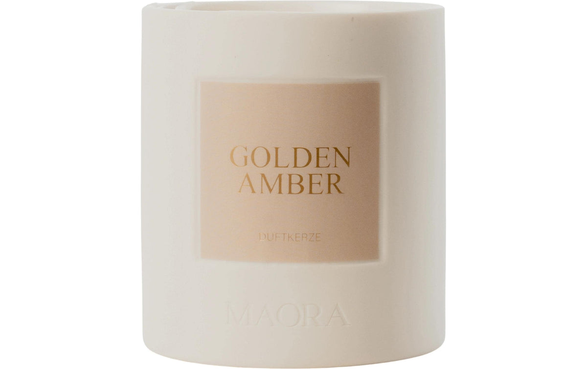 Maora Duftkerze Golden Amber, 200g Keramik, 17x13 cm