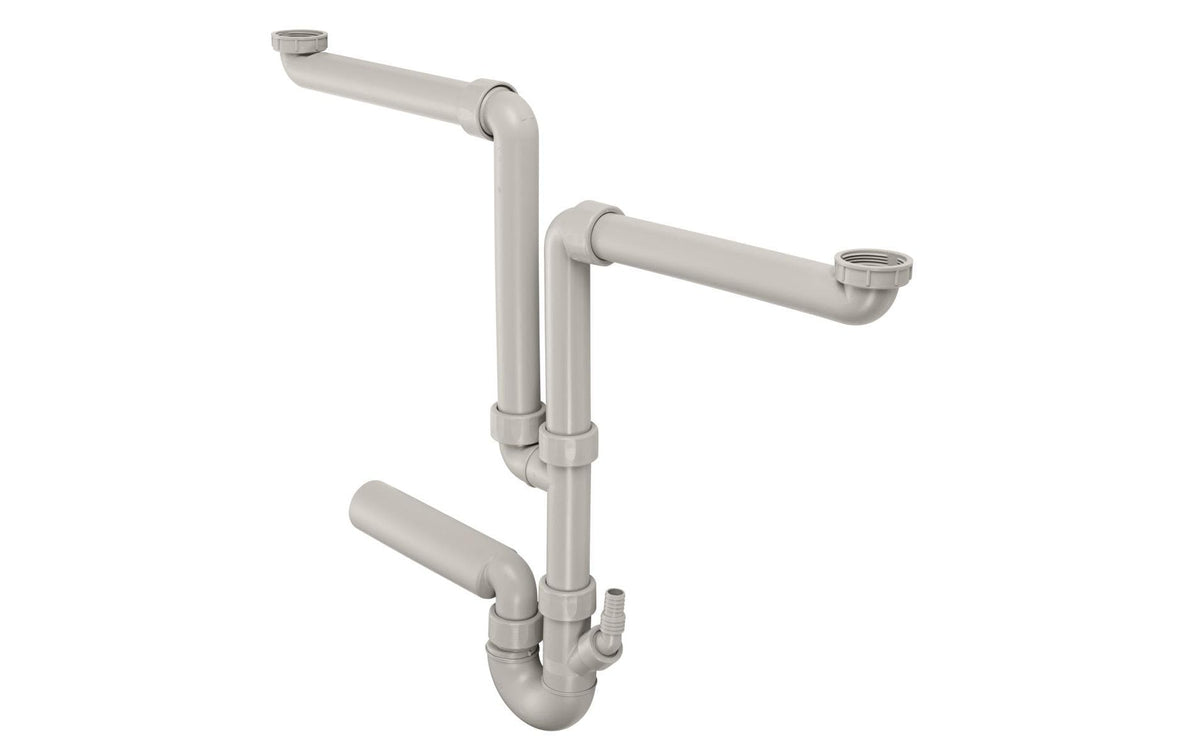 GEBERIT Spültisch-Garnitur grau 2-teilig, Ø 56 mm
