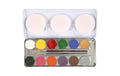 Eulenspiegel Gesichtsschminke 12 Farben Metall-Palette