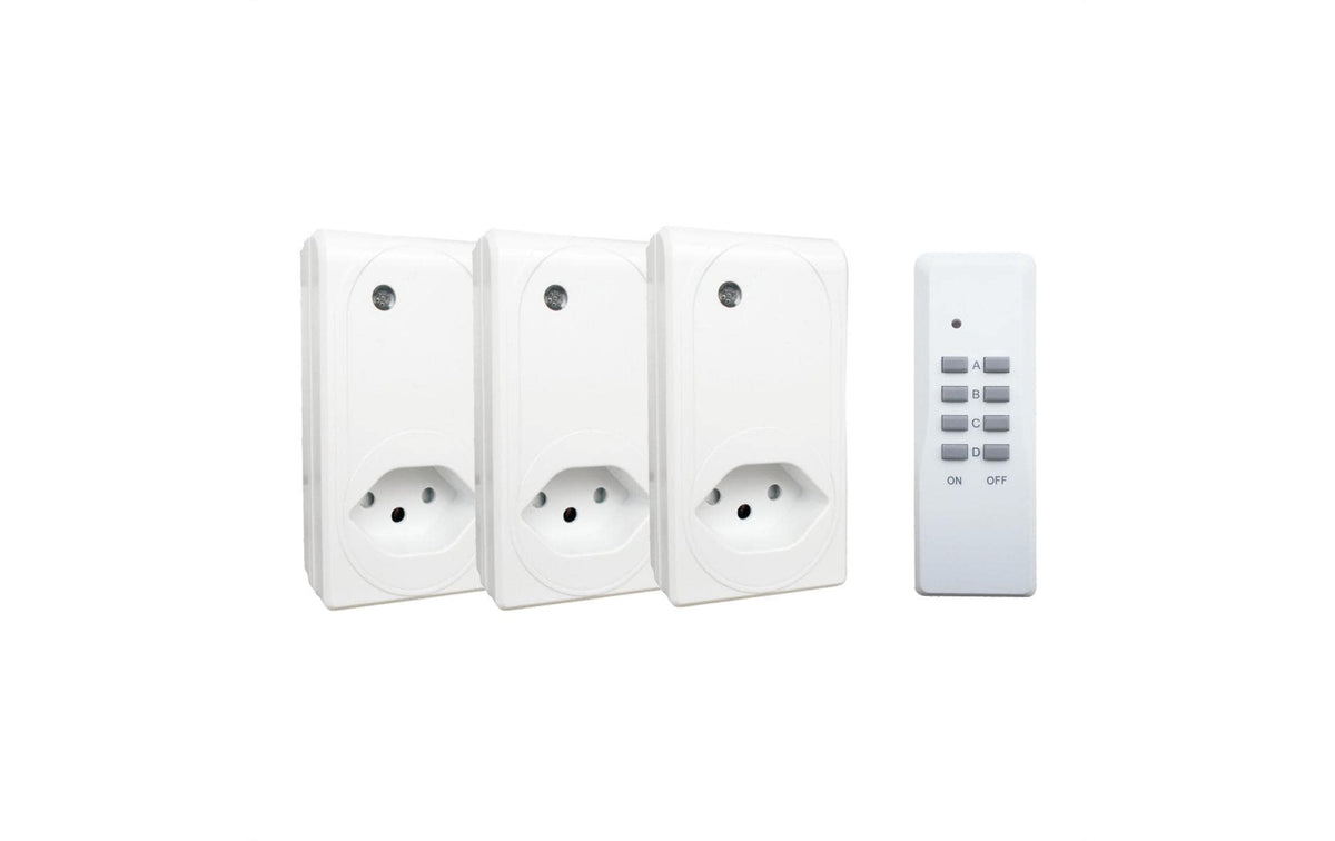 Schönenberger Funkschalter Set Indoor 3er Set, 25m Reichw, Freq 433.92 MHz, ws
