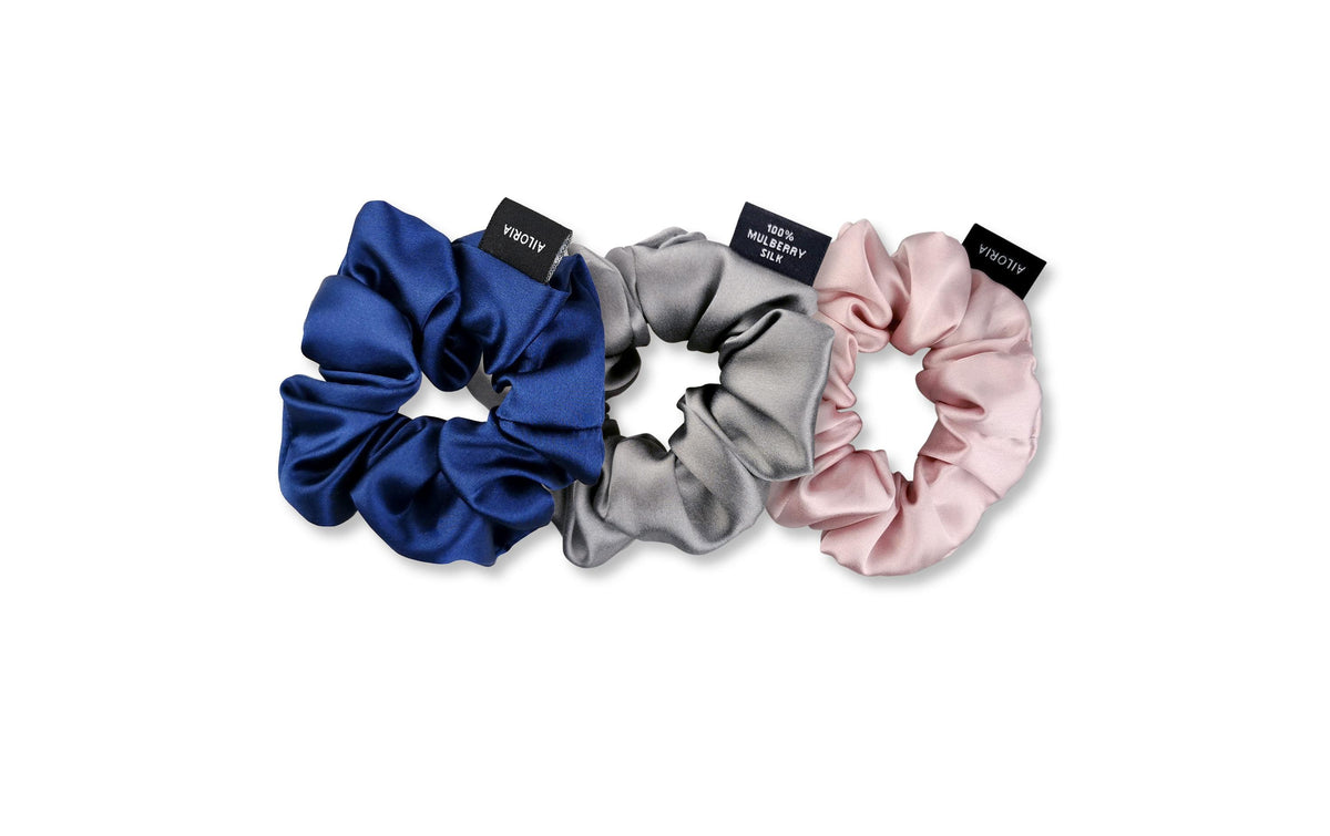Ailoria DOUX  Scrunch Set M 1x Midnight Blue, 1x Shadow, Shy Blush