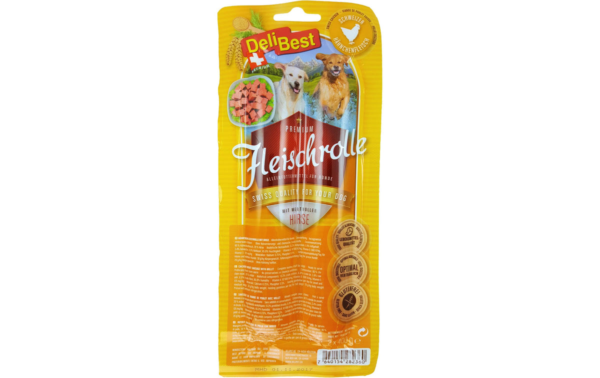 Delibest Fleischrolle Hähnchen mit Hirse 2x400g, CH-Fleisch