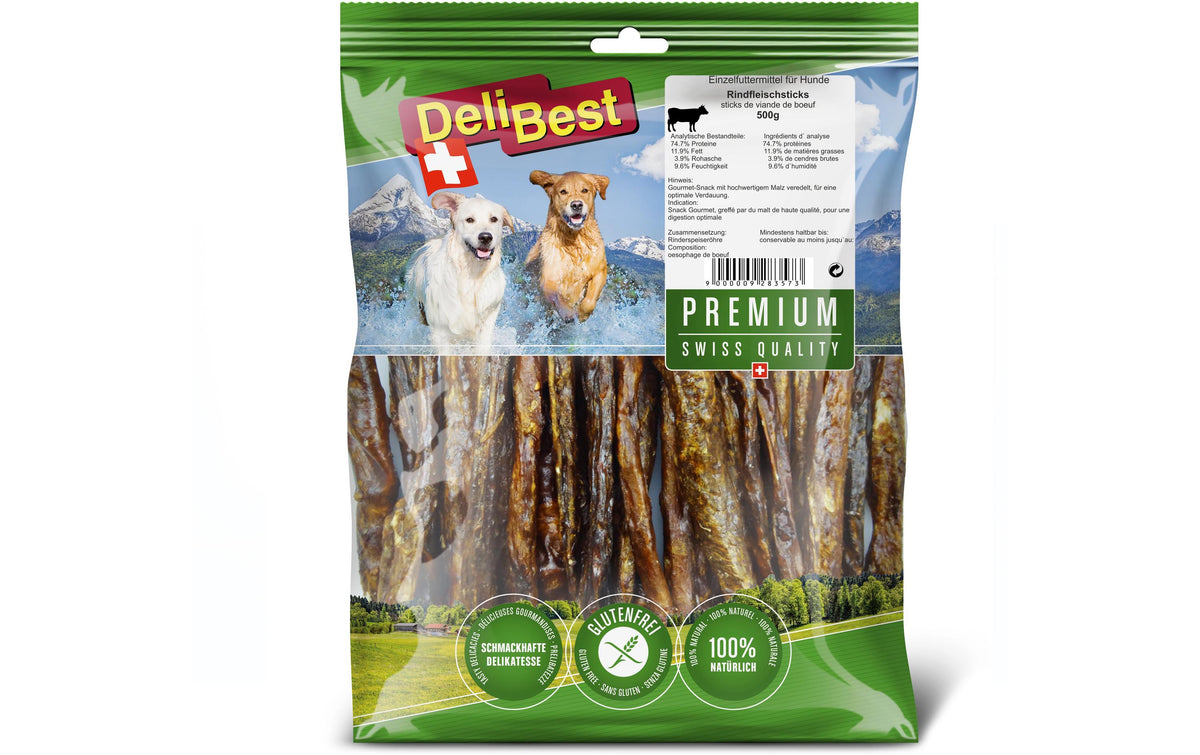 Delibest Premium Rindfleisch Sticks rund gourmet, 500g