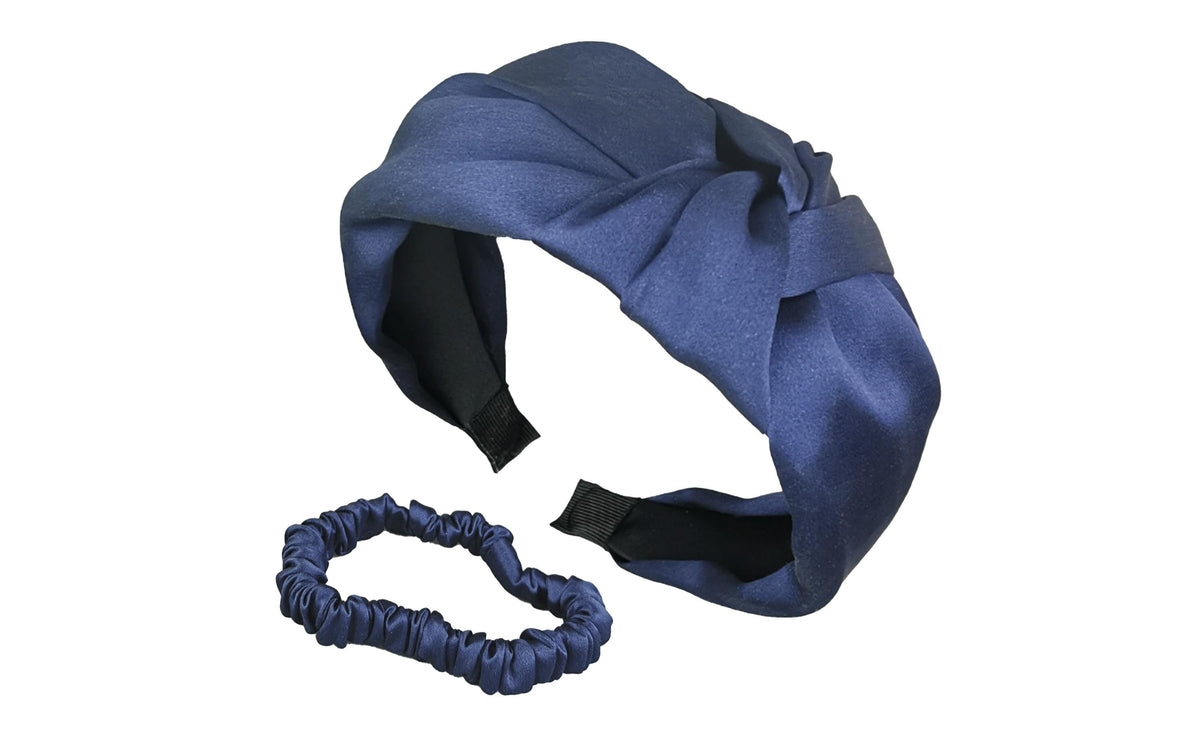 Ailoria DELICAT & DOUX Set 1x Silk Headband, 1x Scrunchie S, Blue