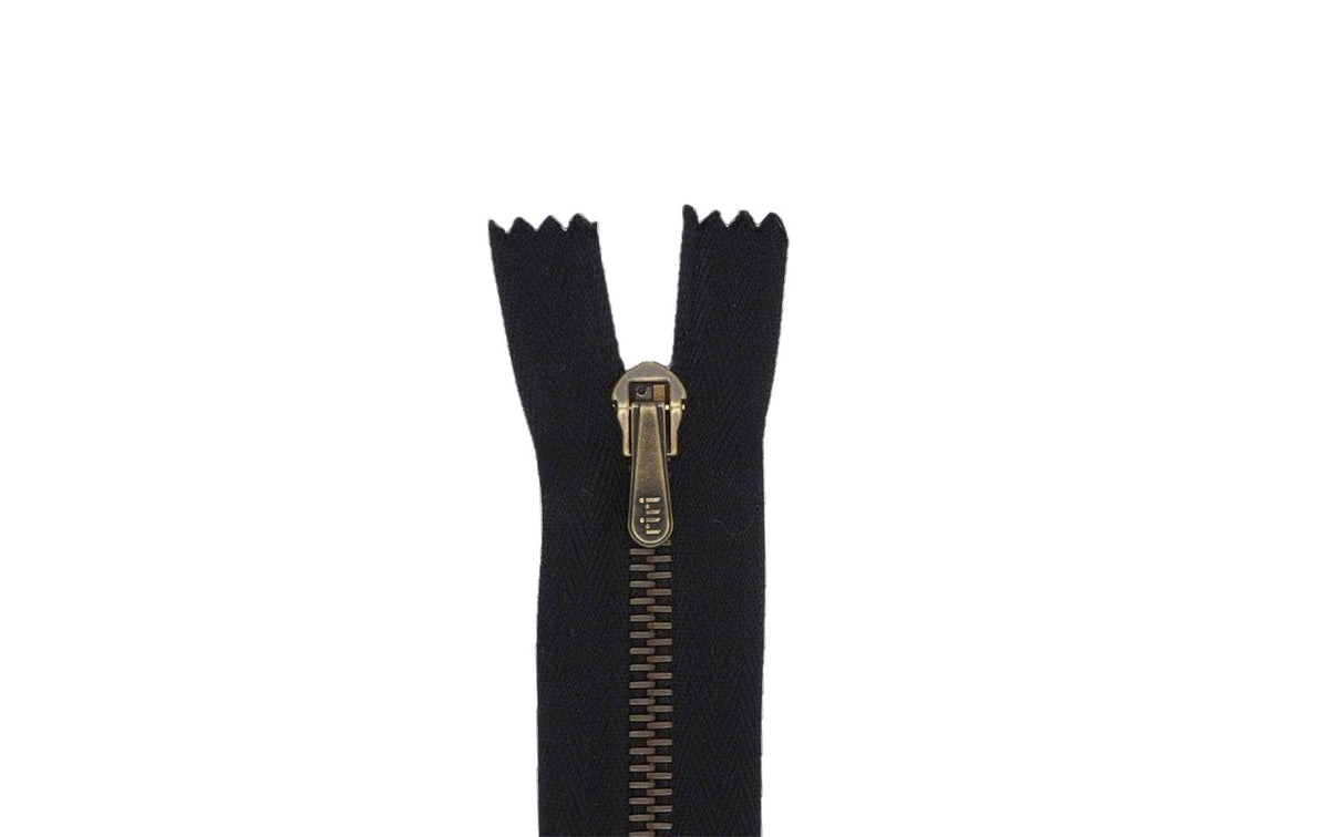 Riri Jeans Reissverschluss Metall 18 cm Schwarz