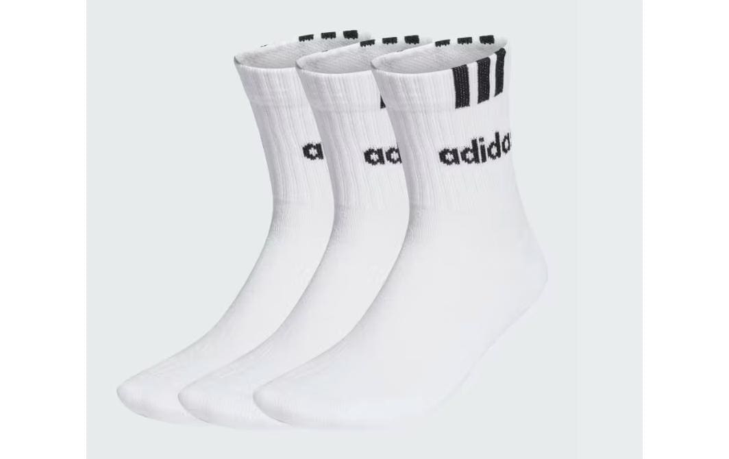 Adidas 3 Streifen Linear Socks 3 Pack 37-39, white