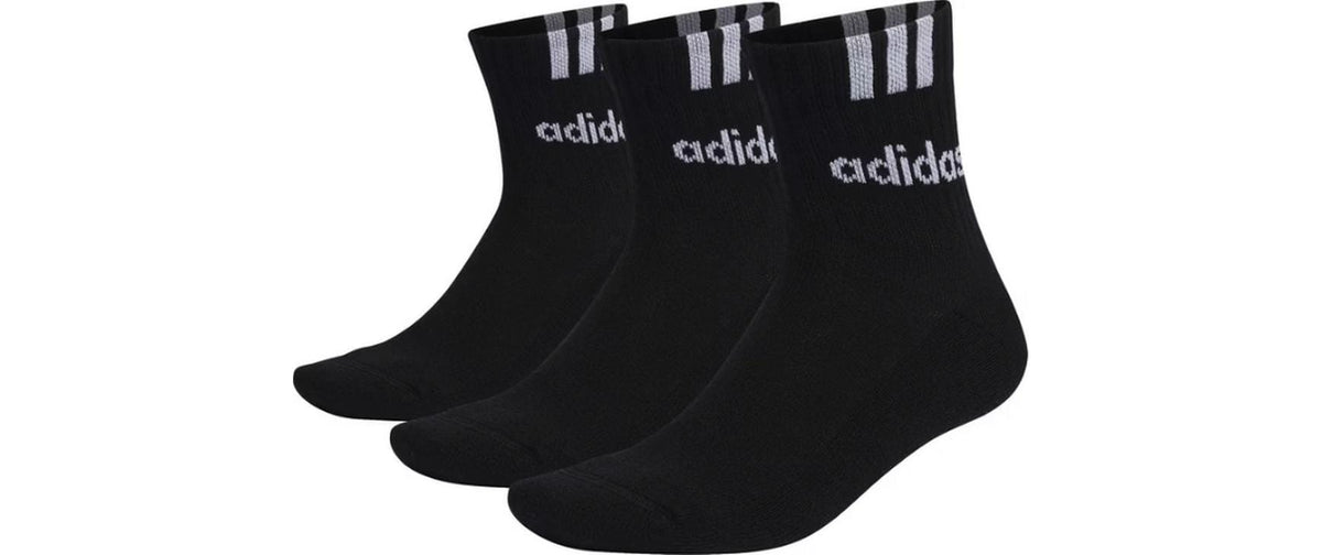 Adidas 3 Streifen Linear Socks 3 Pack 37-39, black