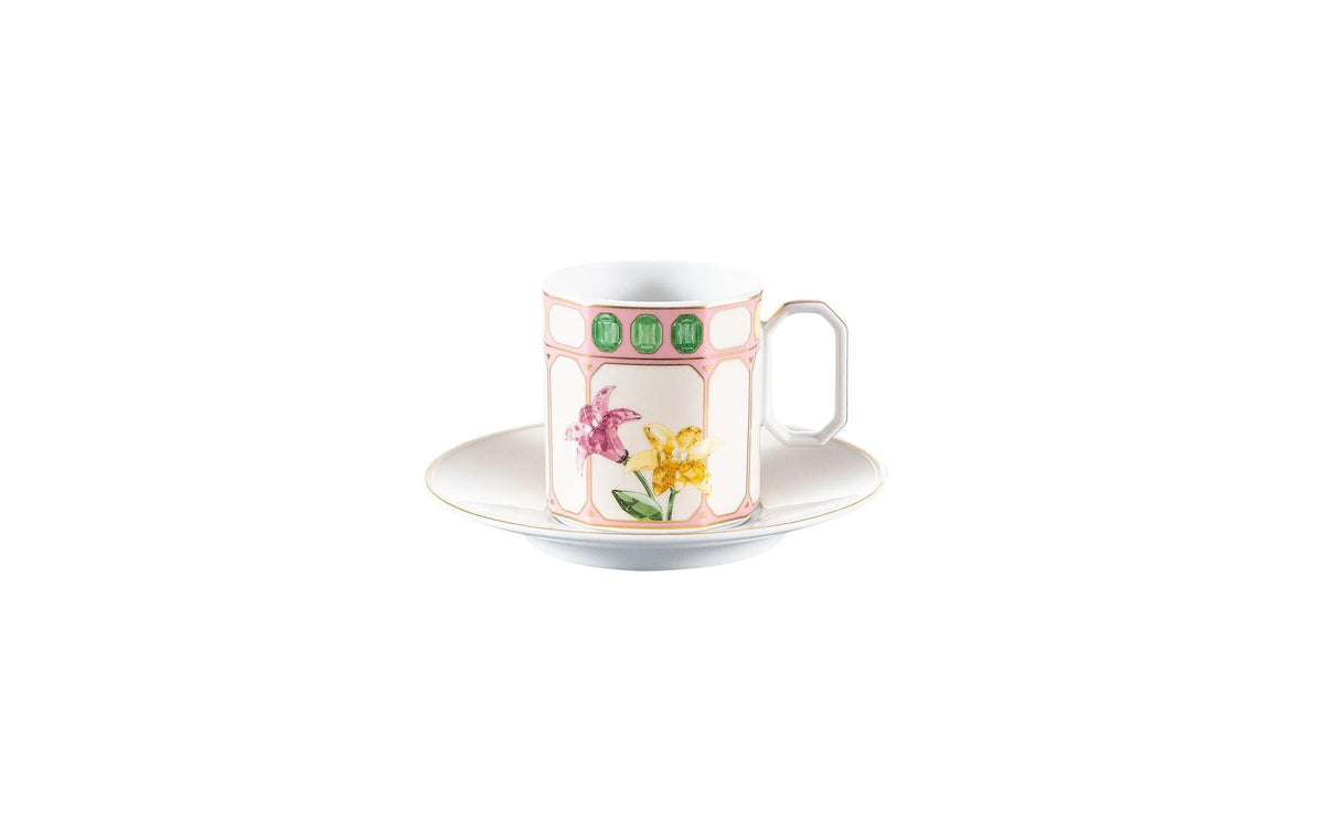 Swarovski x Rosenthal IDYLLIA Marshmallow Kaffeetasse 2-tlg.