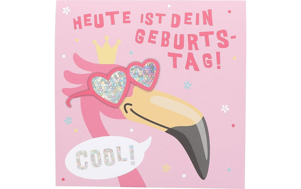 Depesche Musikkarten Pop Up Geburtstag, Flamingo cool