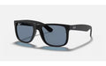 Ray-Ban JUSTIN, RUBBER BLACK Sonnenbrille, Lens DARK BLUE
