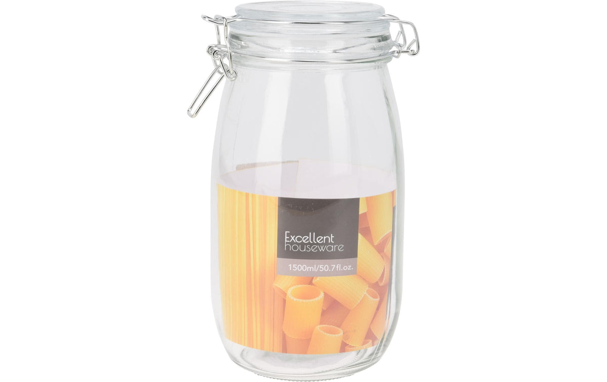 WL  Einmachglas 1.5 L glass metal clips