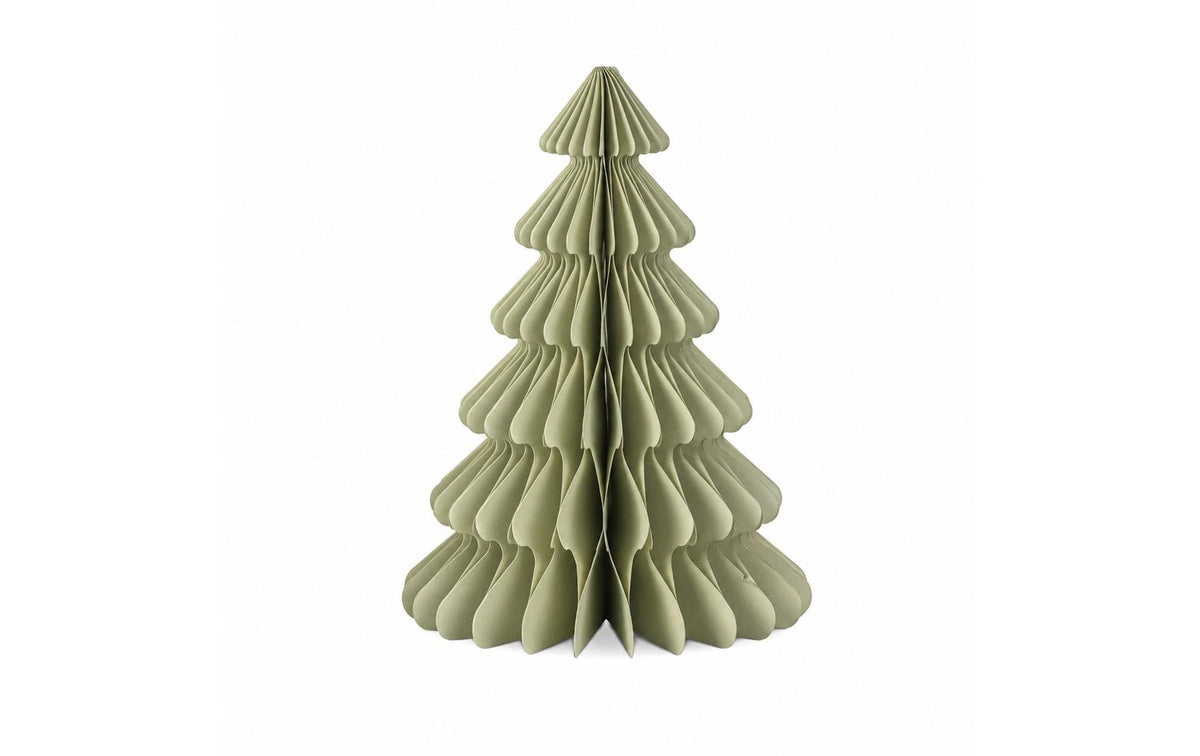 CHALET Papier-Tannenbaum M 8x8x25cm pastellgrün