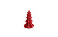 CHALET Tannenbaumkerze 14x14x21cm  weinrot