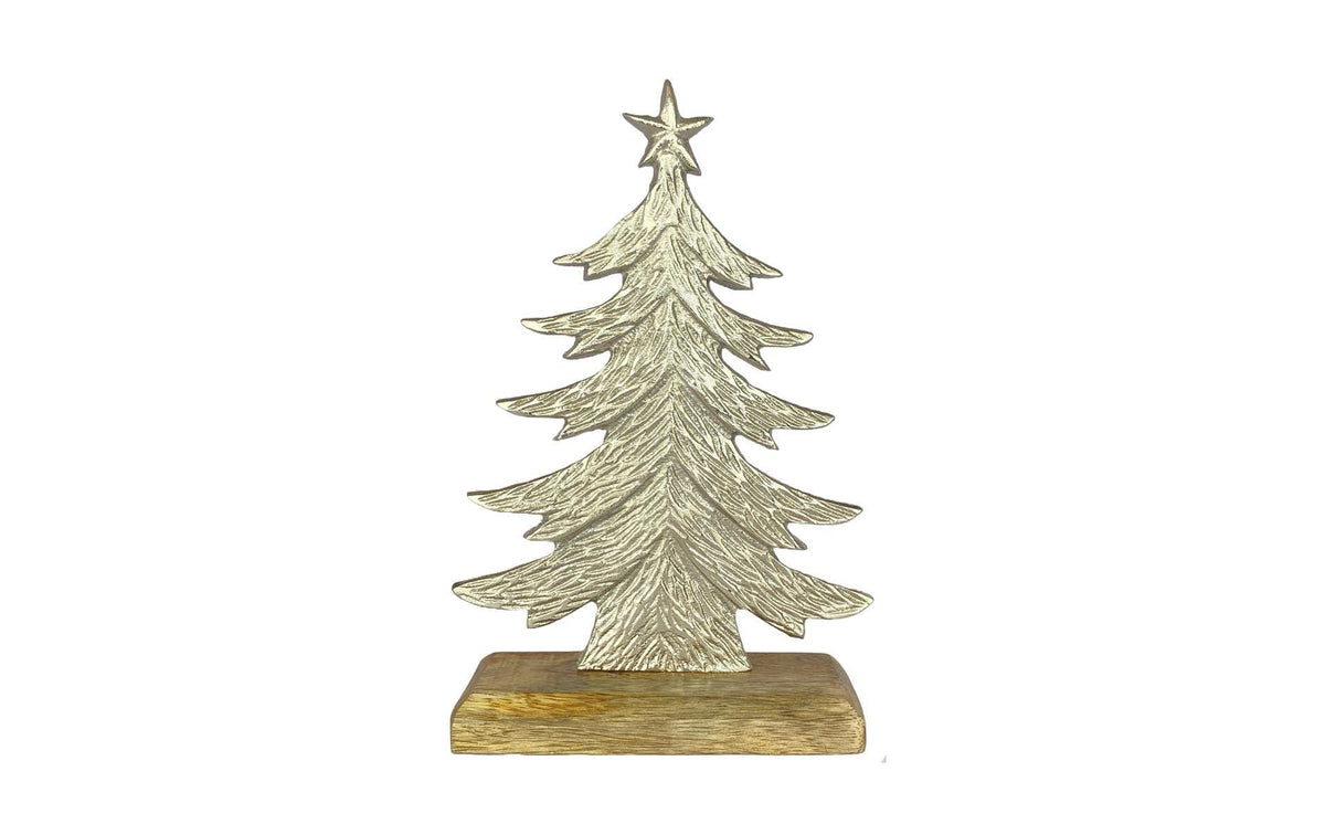 CHALET Deko Baum Kristal L 14x5x21cm natürlich/silber