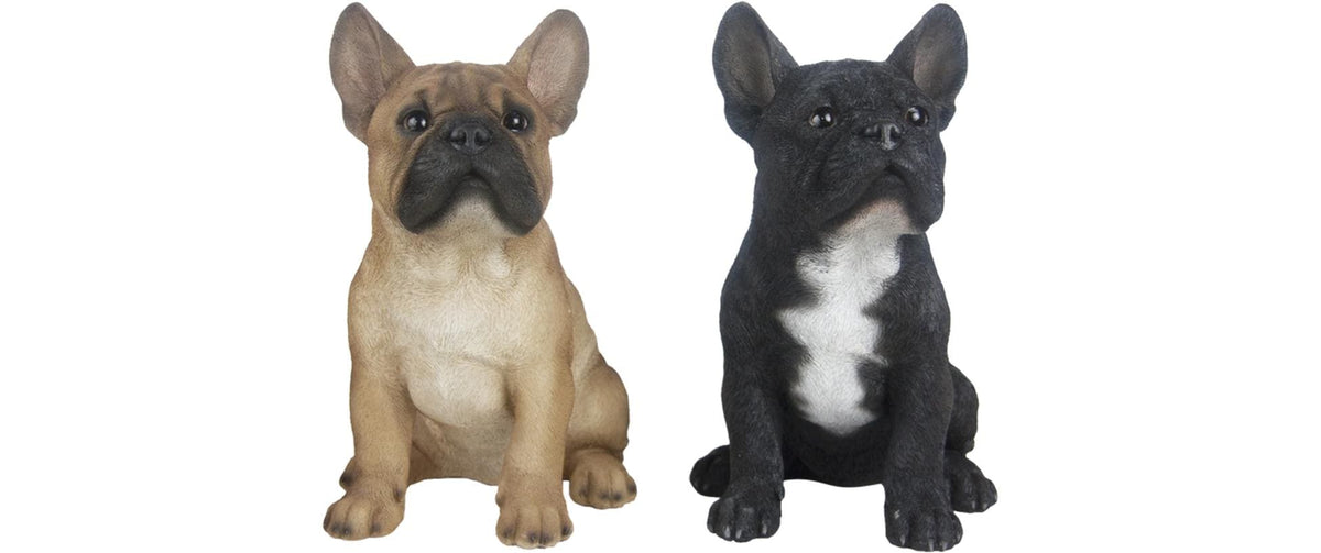 Esschert Franz. Bulldogge sitzend sort. Transparent, S