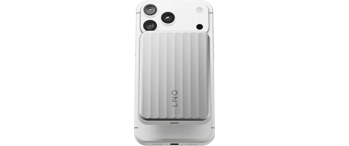 LINQ Wireless Powerbank,5000mAh,SolidState Qi 2.2, 20W, 1x USB-C, grau