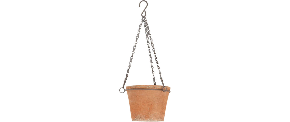 Esschert Design Terracotta Hängetopf L Aged-Look, Ø 17.5 cm