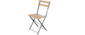 Esschert Design Bistrostuhl Metall/Holz grün, 41 x 46 x 82.5 cm