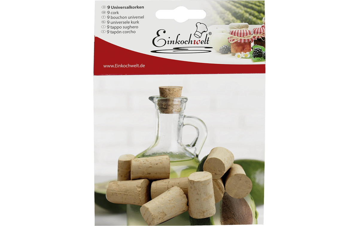 Einkochwelt Korken 9 Stück 3 Grössen assortiert