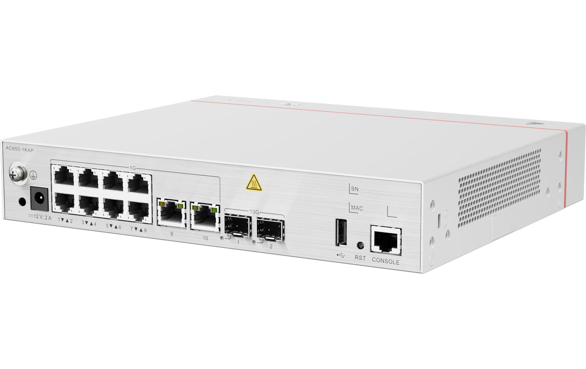 Huawei Access Controller: AC650-1KAP 10xGE electrical ports,2x10GE optical ports
