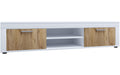 VCM TV Möbel Lowboard Usilo XL Weiss/Honig-Eiche