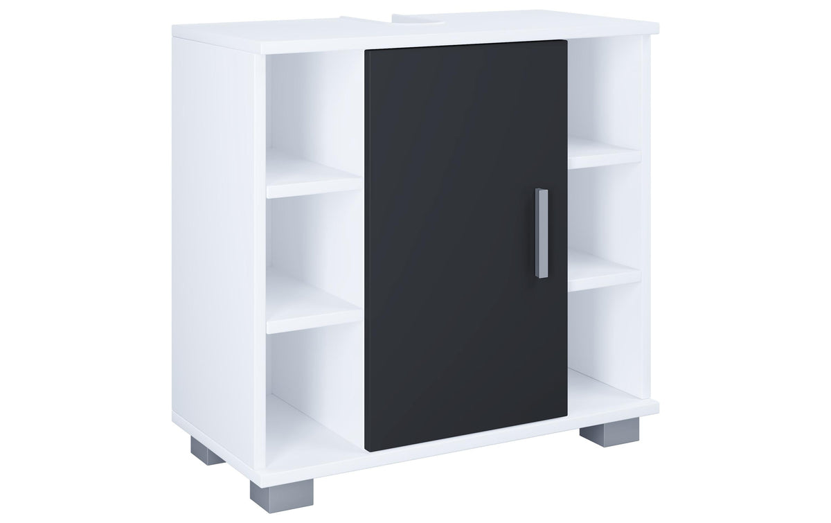 VCM Unterschrank Zalo M Weiss/Schwarz