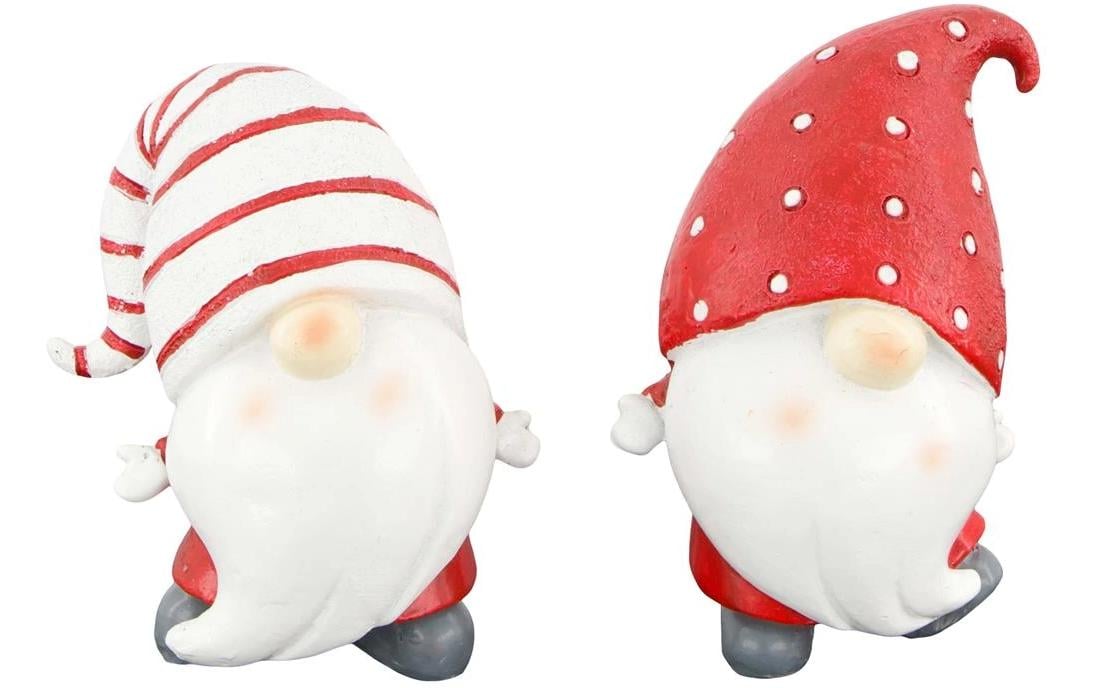 CHALET Figur Santa Marte 2er Set 7.5x6.5x11.5cm rot