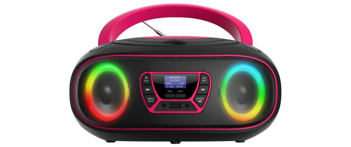 Denver TDB-212 Bluetooth Boombox Pink DAB-Radio mit