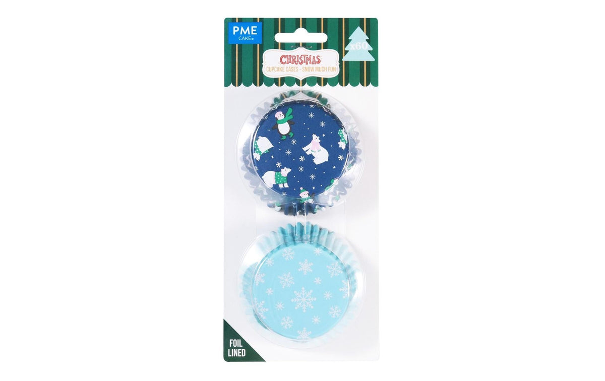 PME Cupcake Backförmchen Schneespass 60 Stk.