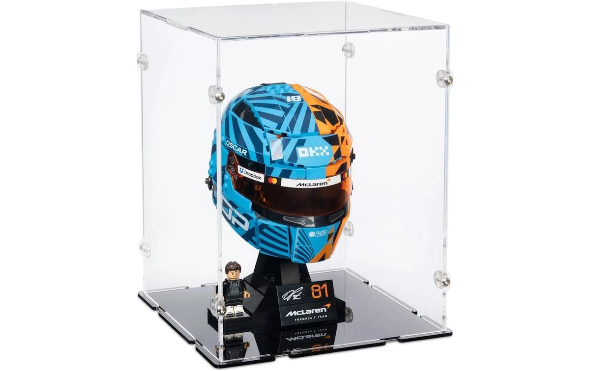 Acryl-Display LEGO 43014 F1 Piastri Helm Mit schwarzem Boden