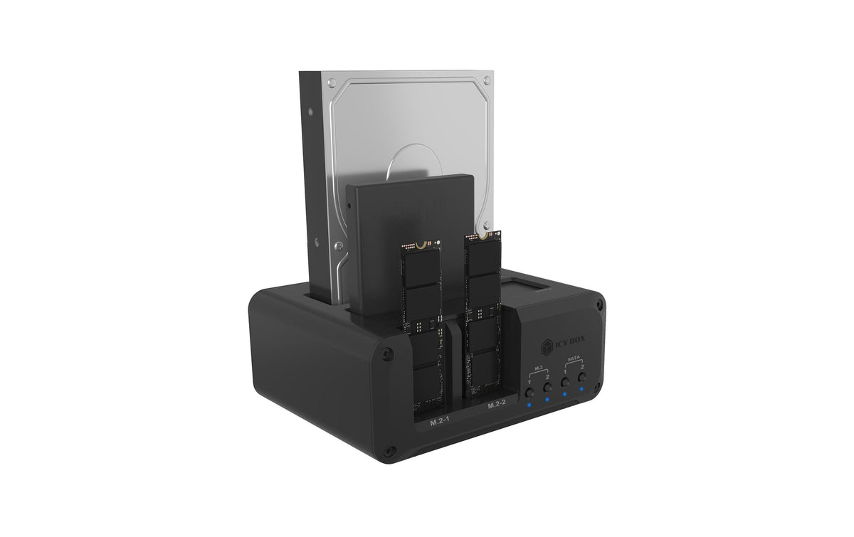 ICY BOX IB-2925MS-CU31 4-Bay, 2x M.2 NVMe, 2x 2.5/3.5 Zoll HDD SSD