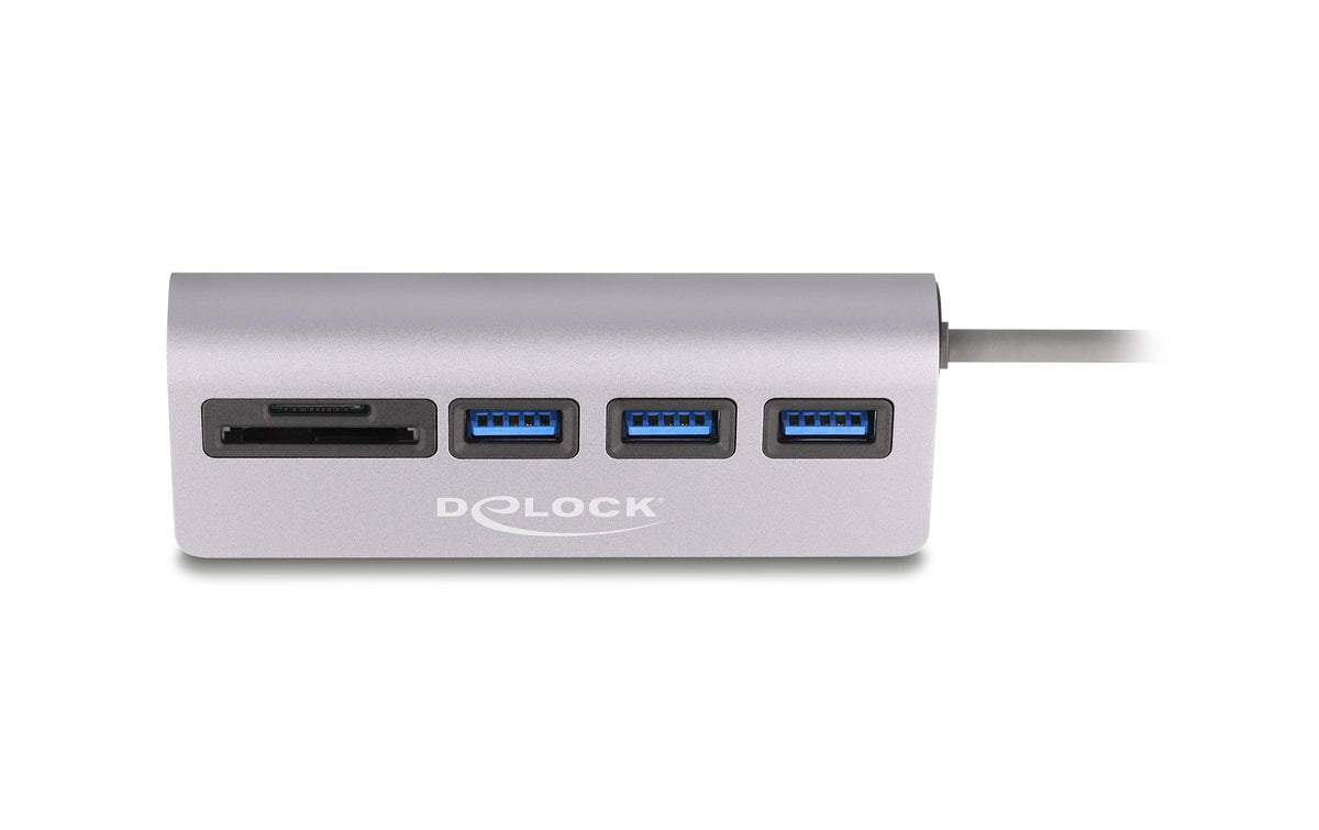 Delock USB Hub 3 Port, 5 Gbps, SD und Micro SD Card Reader