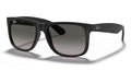 Ray-Ban JUSTIN RUBBER BLACK Sonnenbrille, Lens LIGHT GREY GRADIENT
