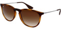Ray-Ban ERIKA RUBBER HAVANA Sonnenbrille, Lens BROWN GRADIENT