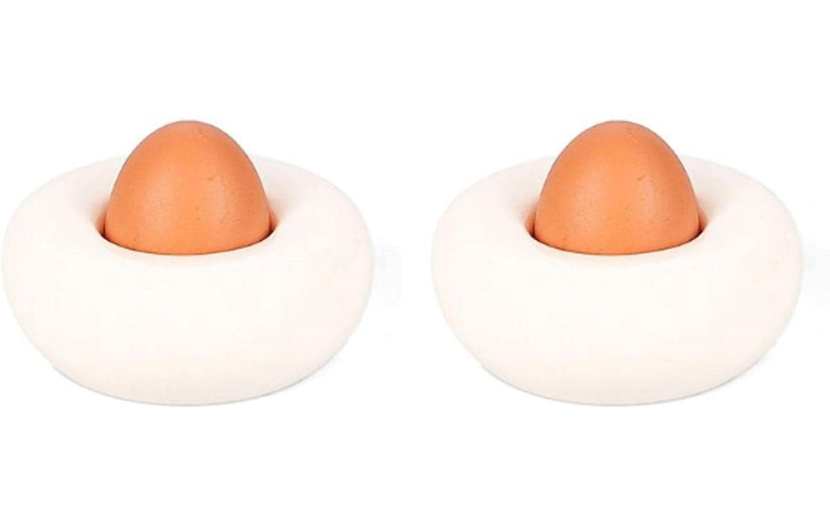 ONA Eierbecher Billie Set mit 2 Stück, 10 x 4 cm, Weiss