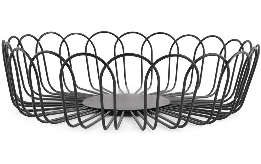 ONA Früchteschale Flores Big Grösse: 26.5 x 7.5 cm, Black