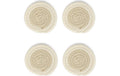 ONA Untersetzer Piff Set mit 4 Stück, 10 cm, Cream White