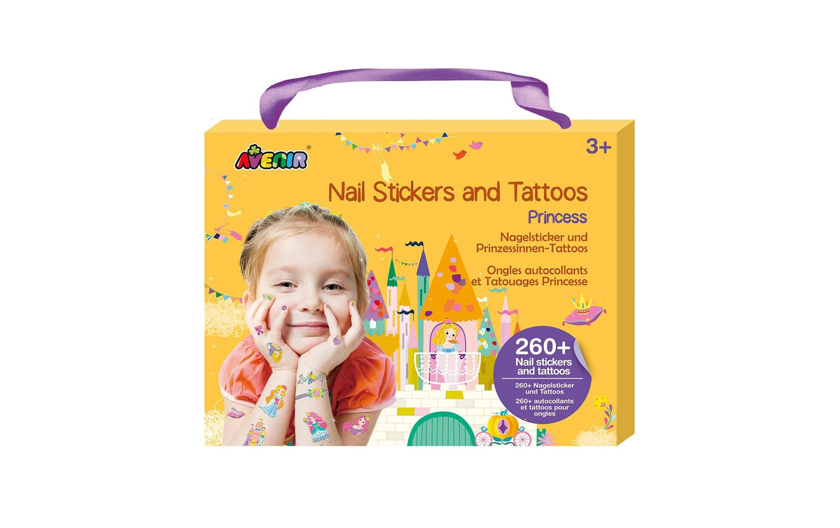 AVENIR Nail Stickers & Tattoos Prinzessin Set mit über 260 Stück