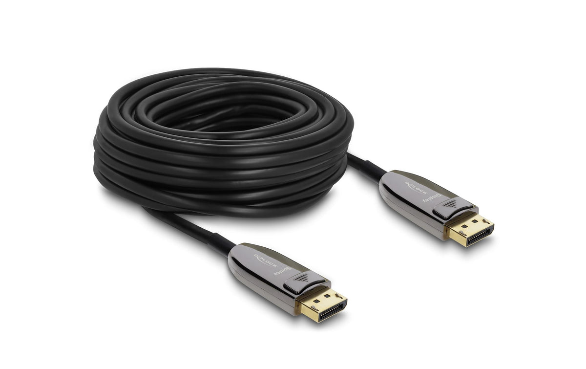 Delock DisplayPort 2.1 Aktiv, Optisch, 8K, 60 Hz, 40 Gbps, 20 m