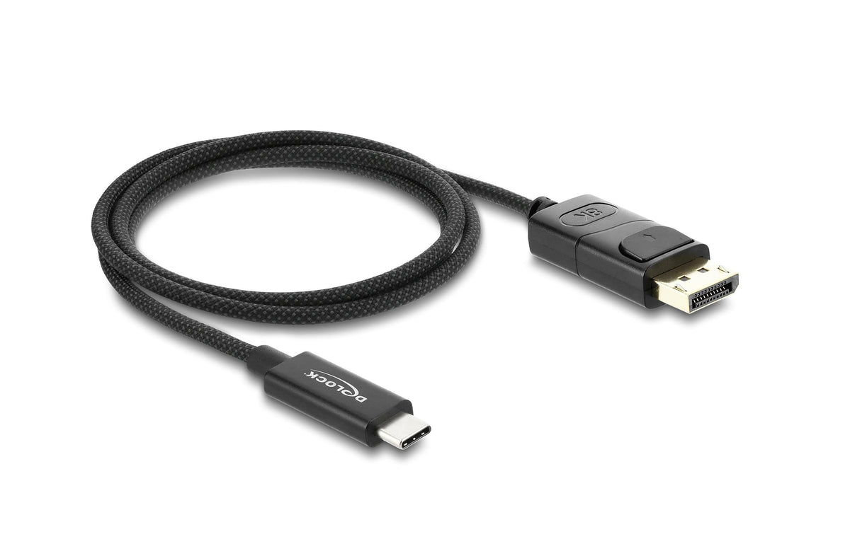 Delock USB Type-C zu DisplayPort Kabel Koaxial, 4K, 60 Hz, 1 m
