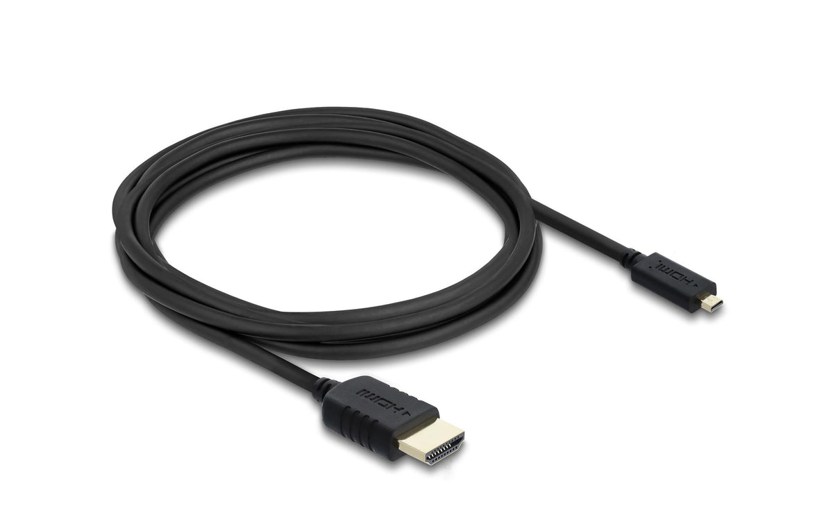 Delock HDMI Kabel Koaxial, High Speed, HDMI Stecker zu Micro