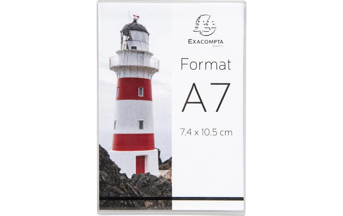 Exacompta Tischaufsteller A7, 10 Stück schräg, Exacryl, UV beständig, 75x48x107mm