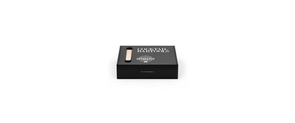 Speakeasy Cocktail Tools Boxed Set Black Stainless Steel
