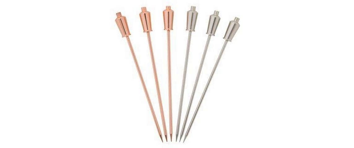 Speakeasy Cocktailpicks set Shaker 6 Stück, copper/stainless
