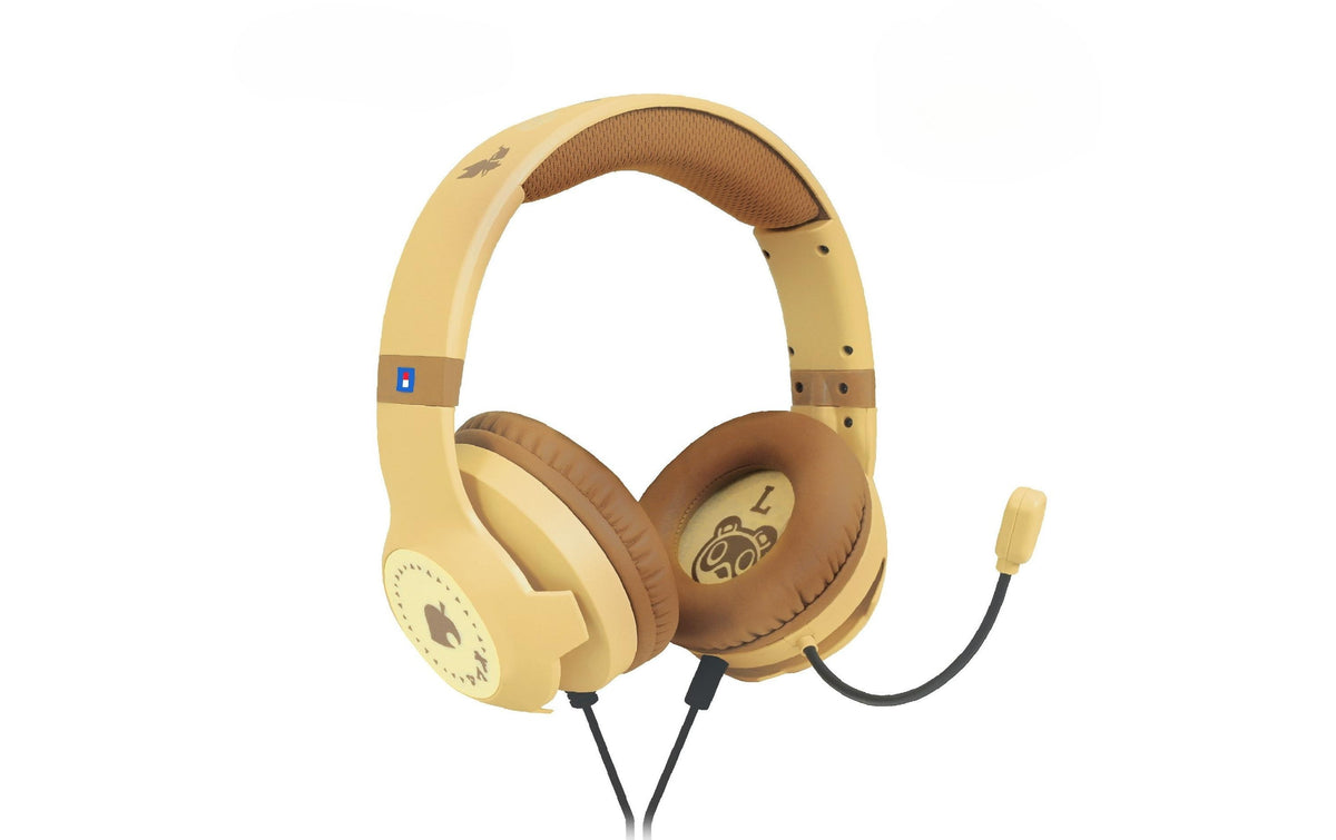 Hori Gaming Headset wood brown Wired, Switch 2, Animal Crossing