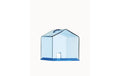 ChicMic Windlicht-Weihnachtshaus L Blau, 8x8x8.4cm