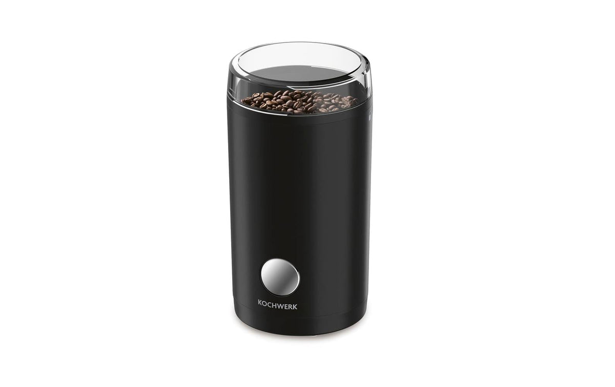 Kochwerk Kaffeemühle 180W schwarz mit Edelstahl-Mahlwerk
