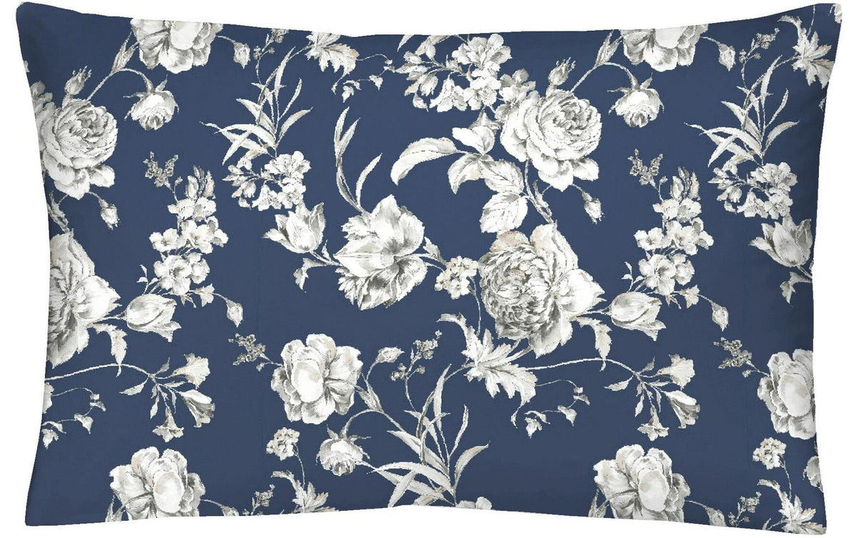 H.F. Kissenbezug Satin Kwiat 65x100 cm, 100% Baumwolle