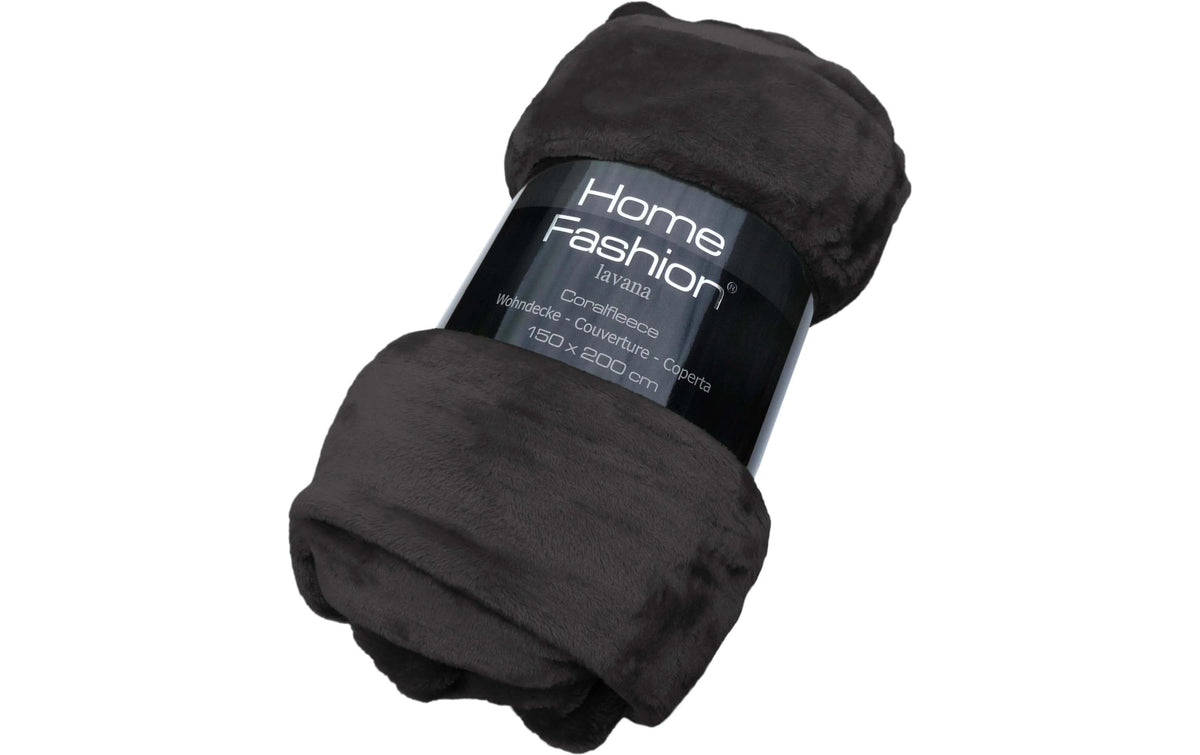 H. F. Wohndecke 150x200 cm 100% Polyester, Anthrazit