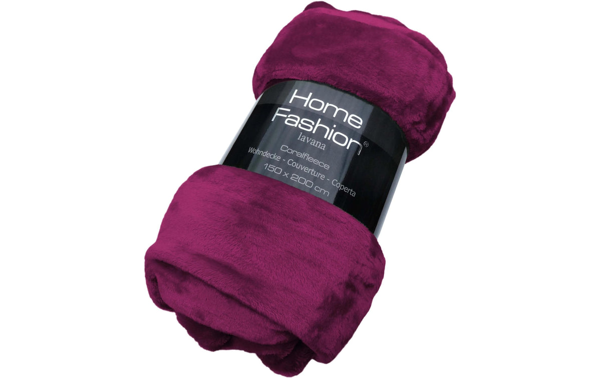 H. F. Wohndecke 150x200 cm 100% Polyester, Beere
